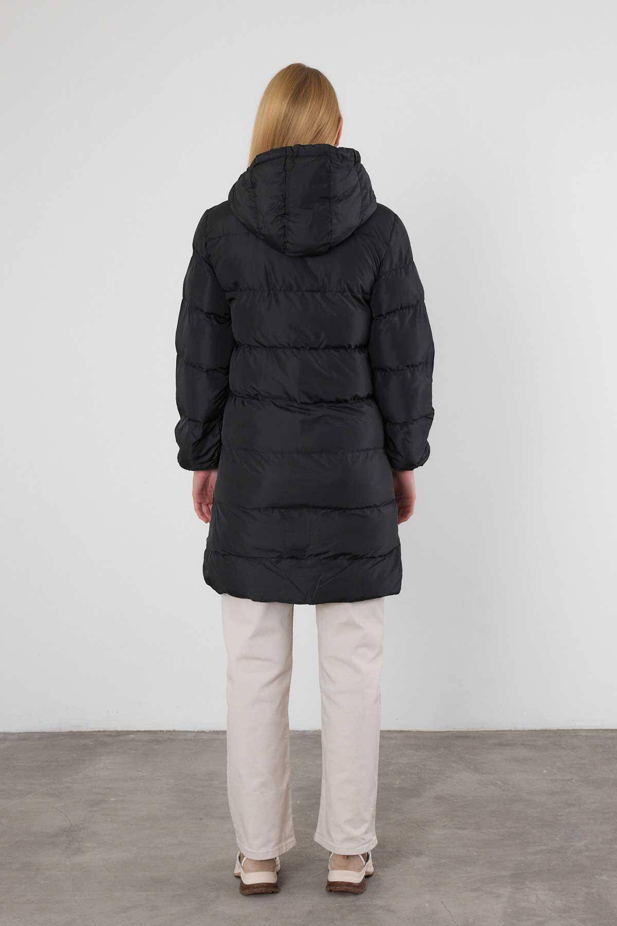 0021-1 Çift Renkli Oversize Mont Bej - 6