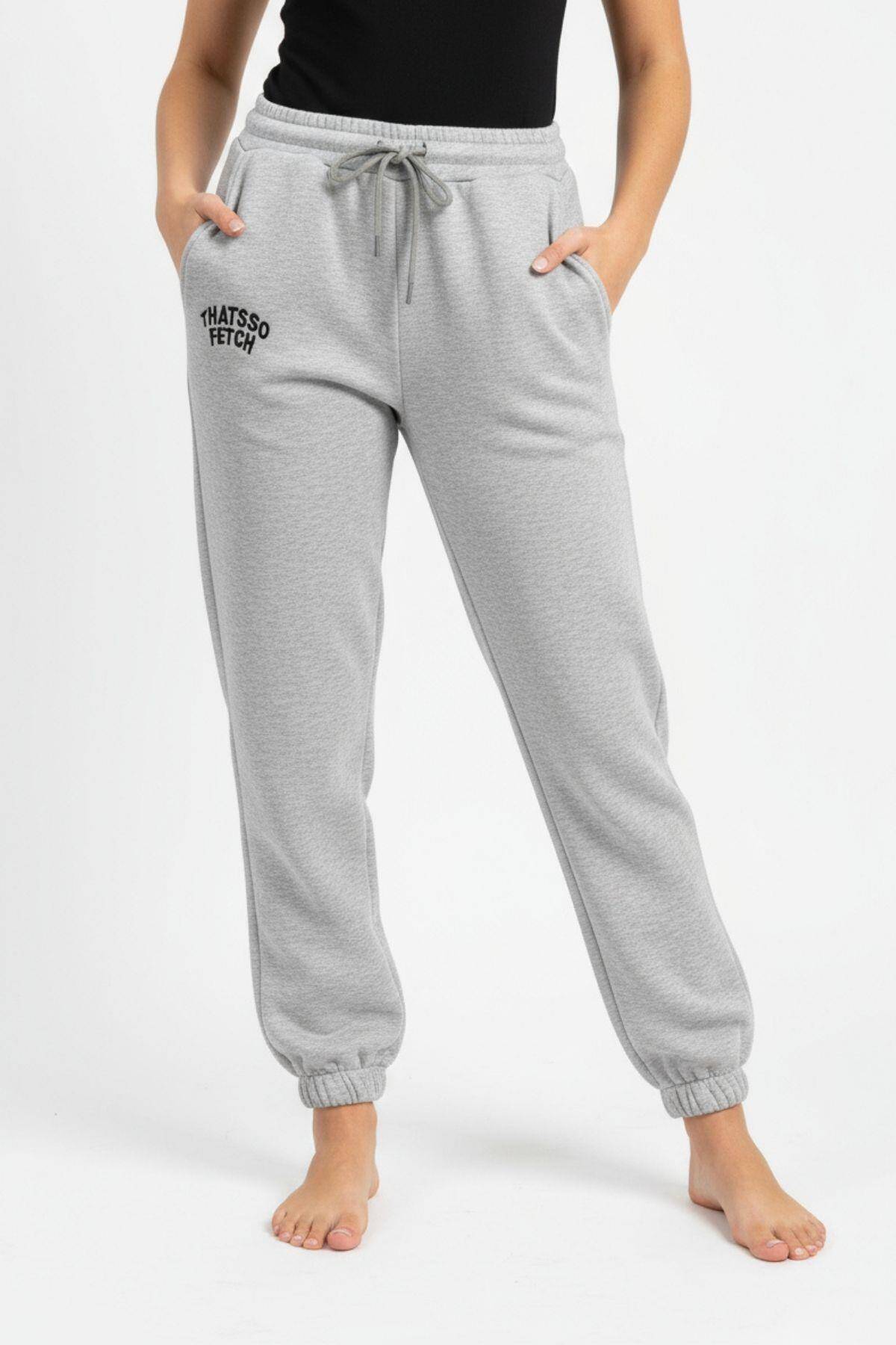 10010 Yazı Baskılı Eşofman Karmelanj - 1