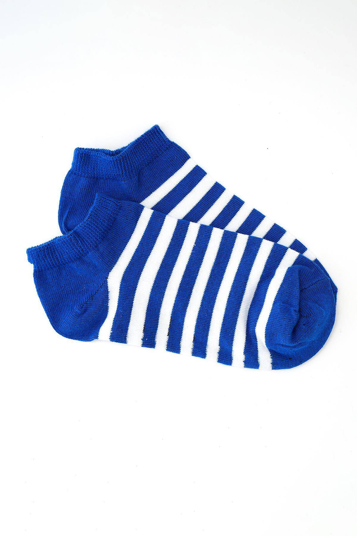 1053 Çizgili 3'lü Çorap Renkli - 3