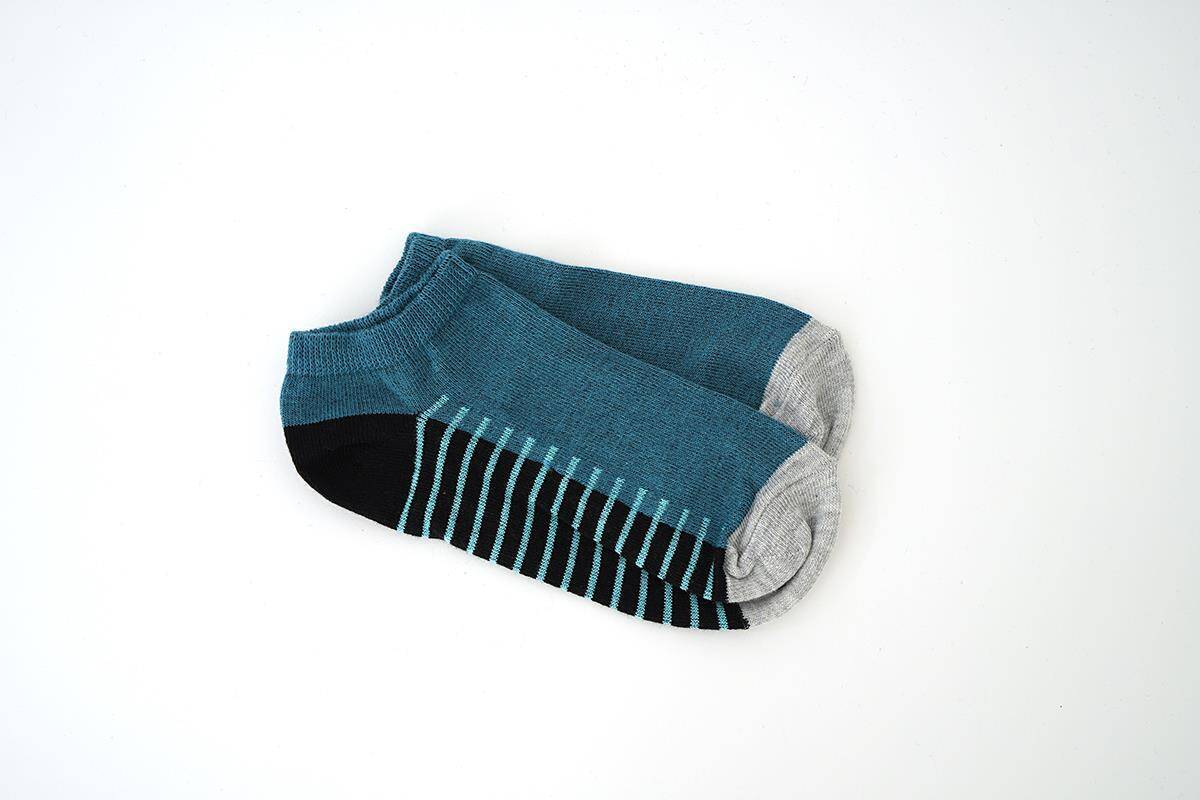 1074 Blok Renk 4'lü Patik Çorap Renkli - Stilay