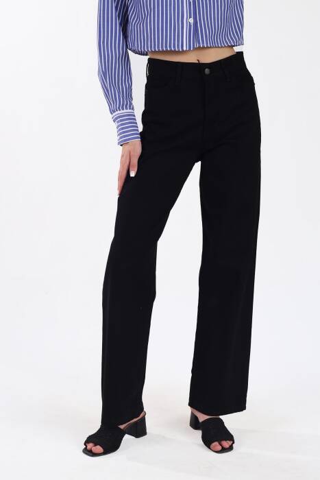 11107 Bol Paça Kot Pantolon Siyah - Stilay