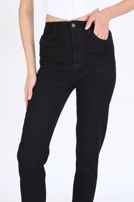 11121 Yüksek Bel Mom Jean Siyah - Stilay