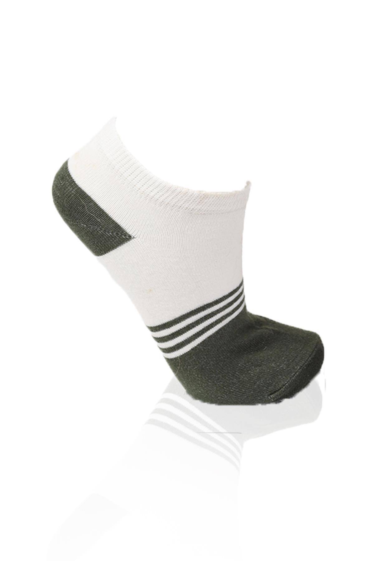 1119 3'lü Yarım Konç Çorap Renkli - Stilay
