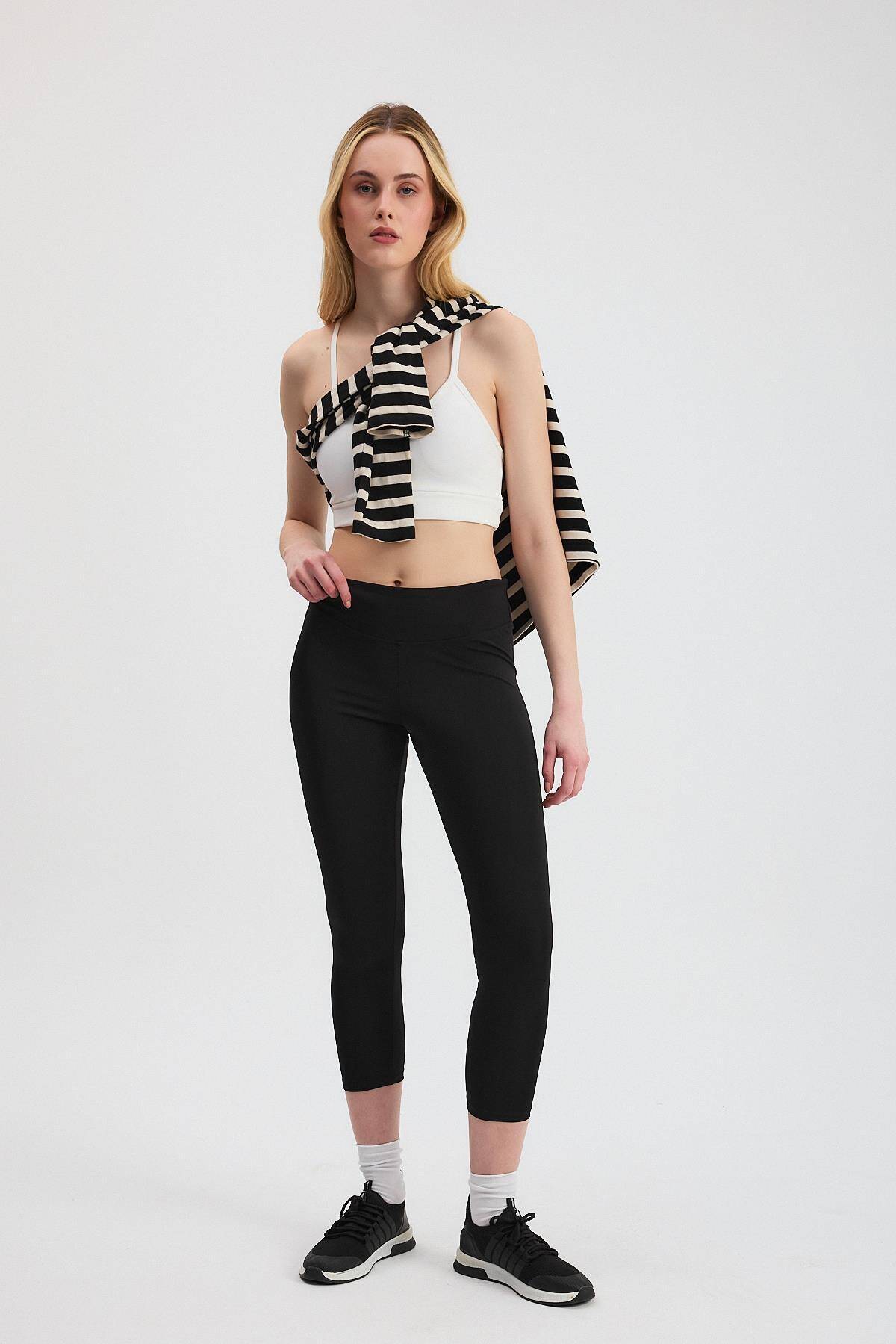 2011 Düz Paça Tayt Siyah - Stilay