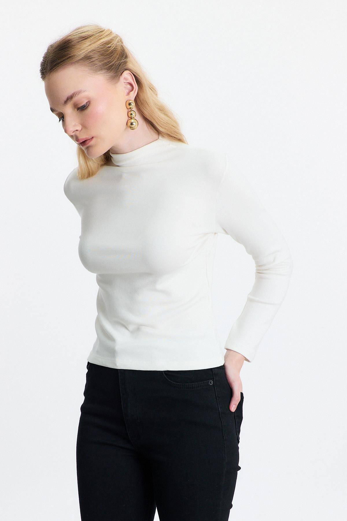 2069 Yarım Boğaz Bady Ekru - Stilay