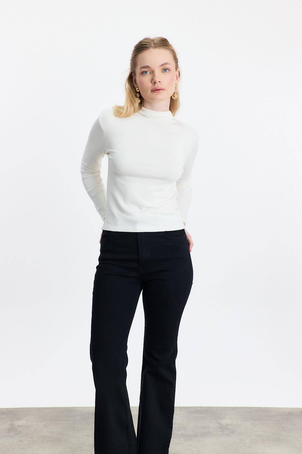 2069 Yarım Boğaz Bady Ekru - Stilay