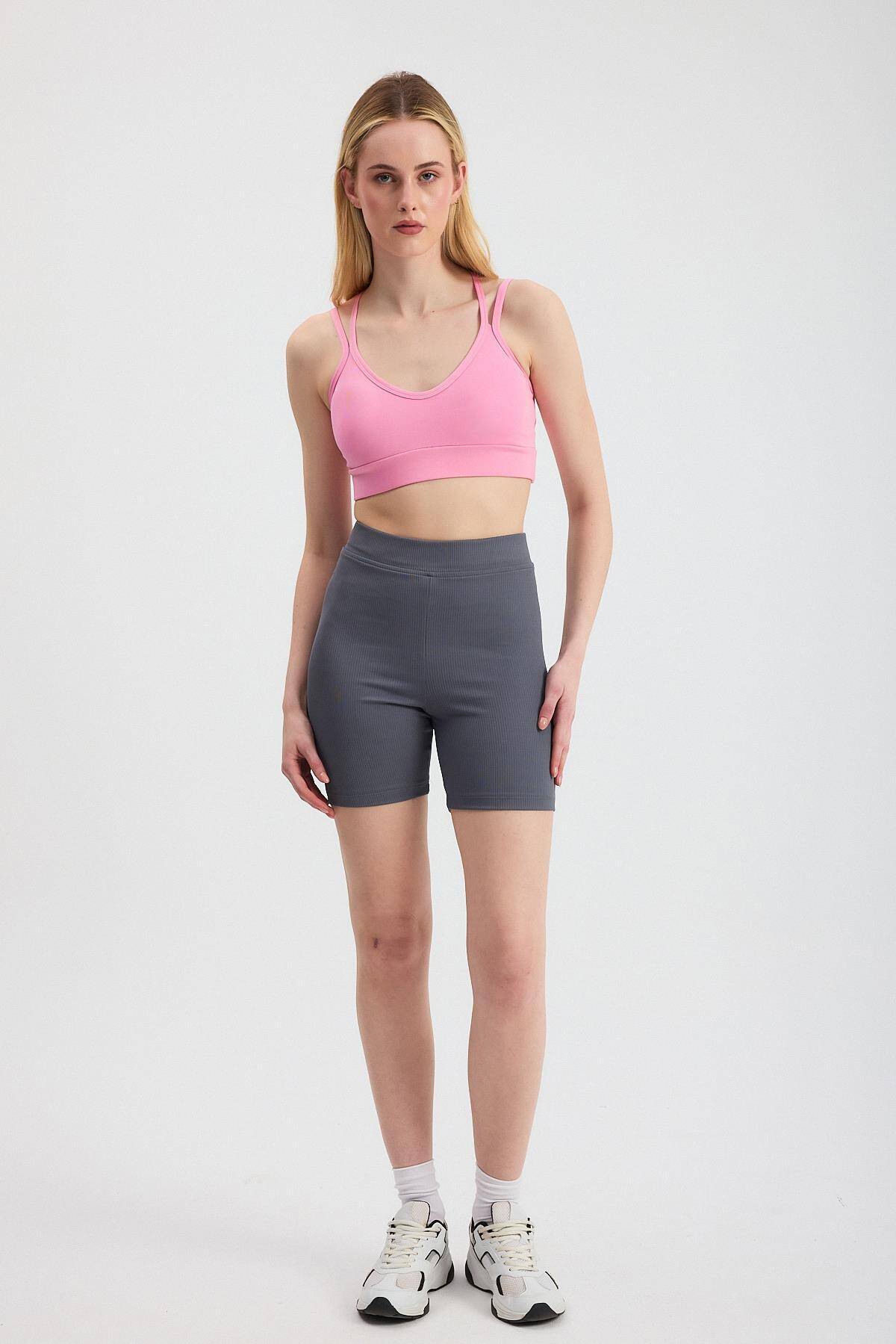 3005 Arka Çapraz Büstiyer Pembe - 3