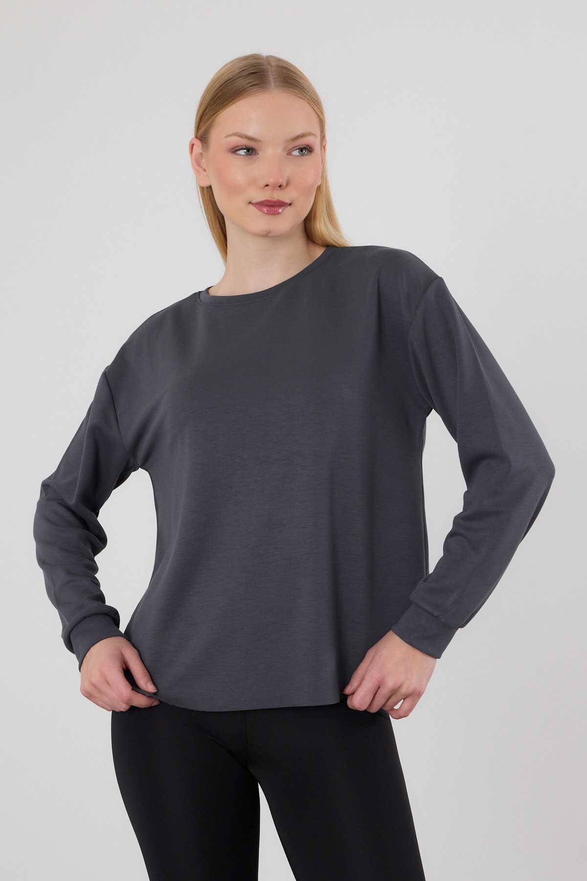 3007 Oval Kesim Sweat Antrasit 