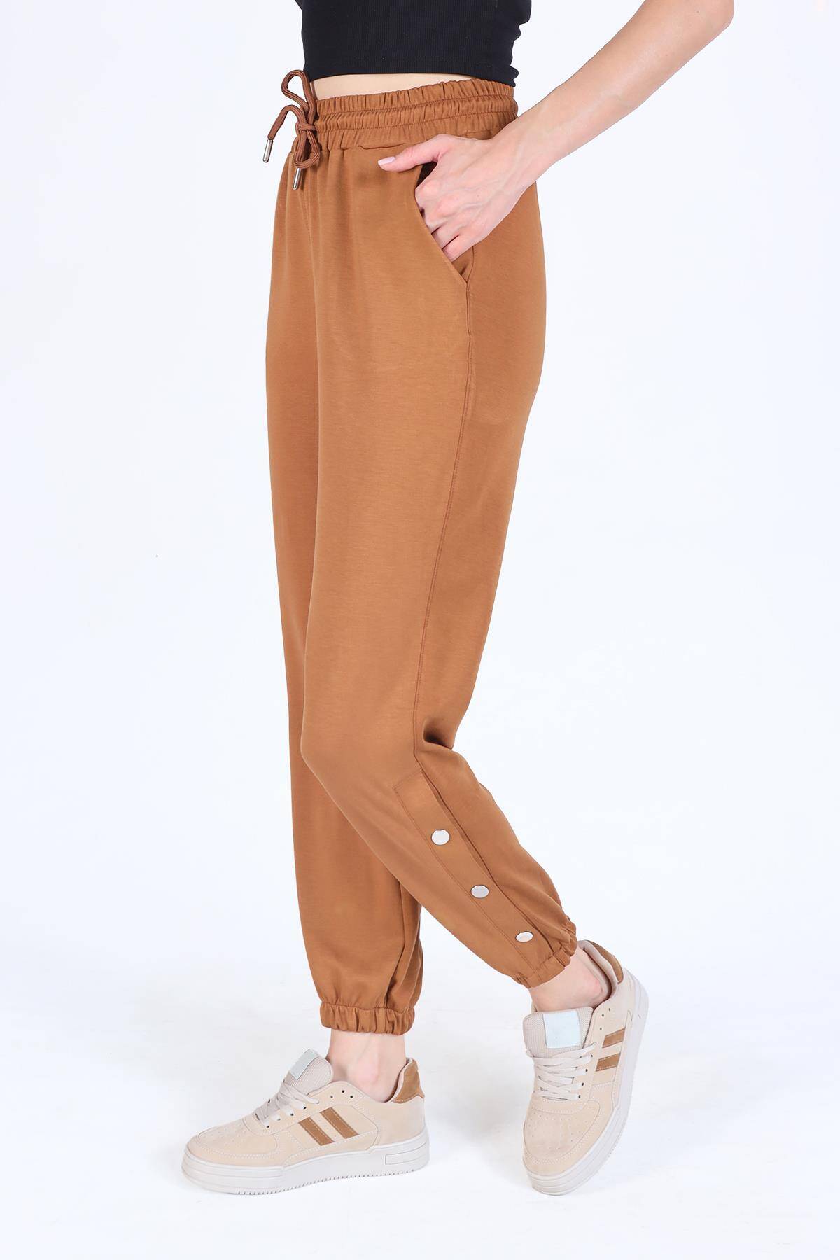 4281A paça Çıtçıtlı Eşofman Taba 