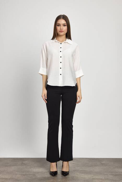 4361A Fakir Kol Gömlek Beyaz - Stilay