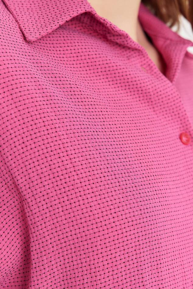 4636A Çizgi Desenli Gömlek Pembe - 4