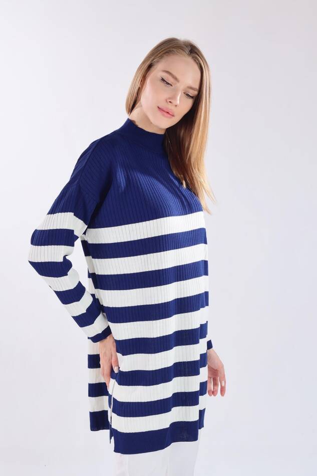 5330 Çizgili Triko Tunik Laci - 10