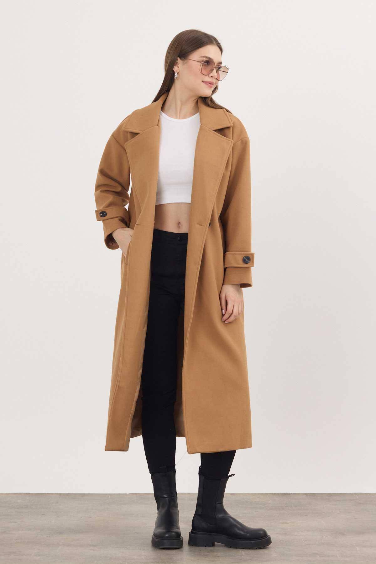 7270A Kol Düğme Detay Kaban Taba - 7