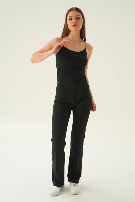 848 Askılı Uzun Atlet Siyah - Stilay