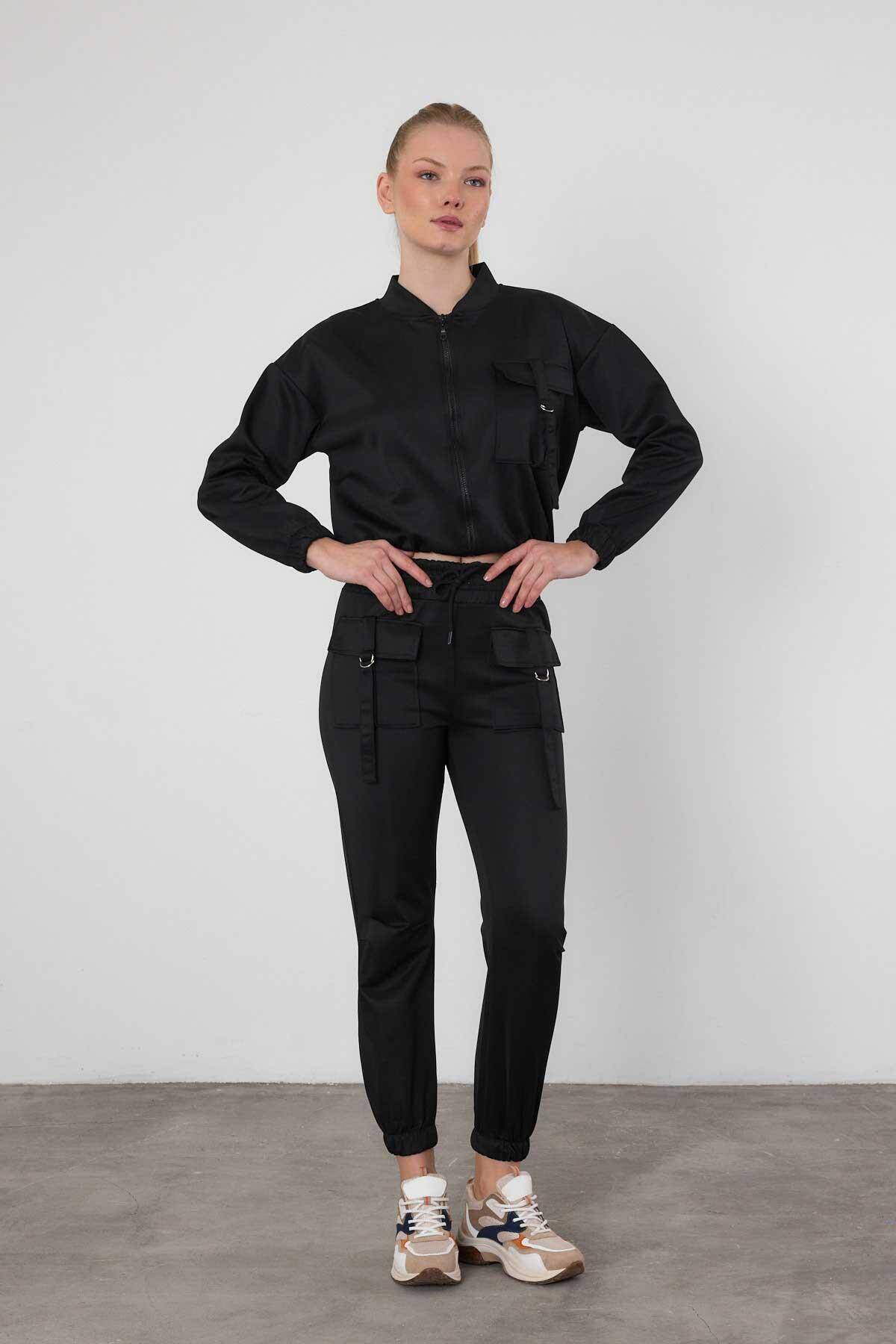 9161M Cep Kapak Detay Dalgıç Takım Siyah - Stilay