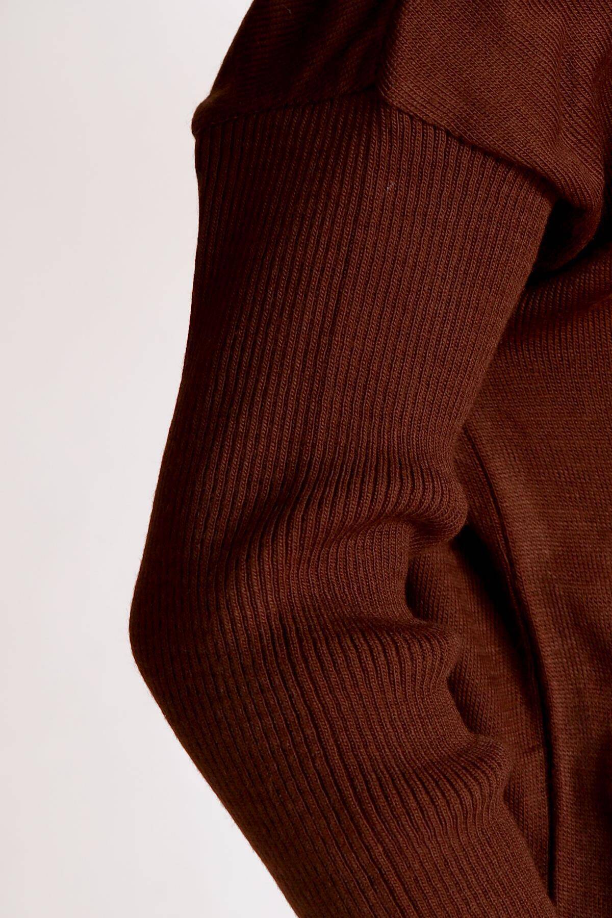 Acı Kahve Balıkçı Yaka Triko Tunik 5315 - 6