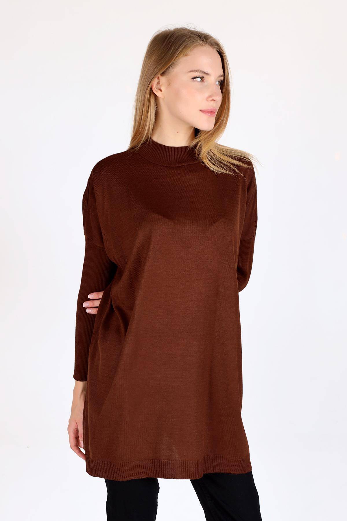 Acı Kahve Balıkçı Yaka Triko Tunik 5315 - 7