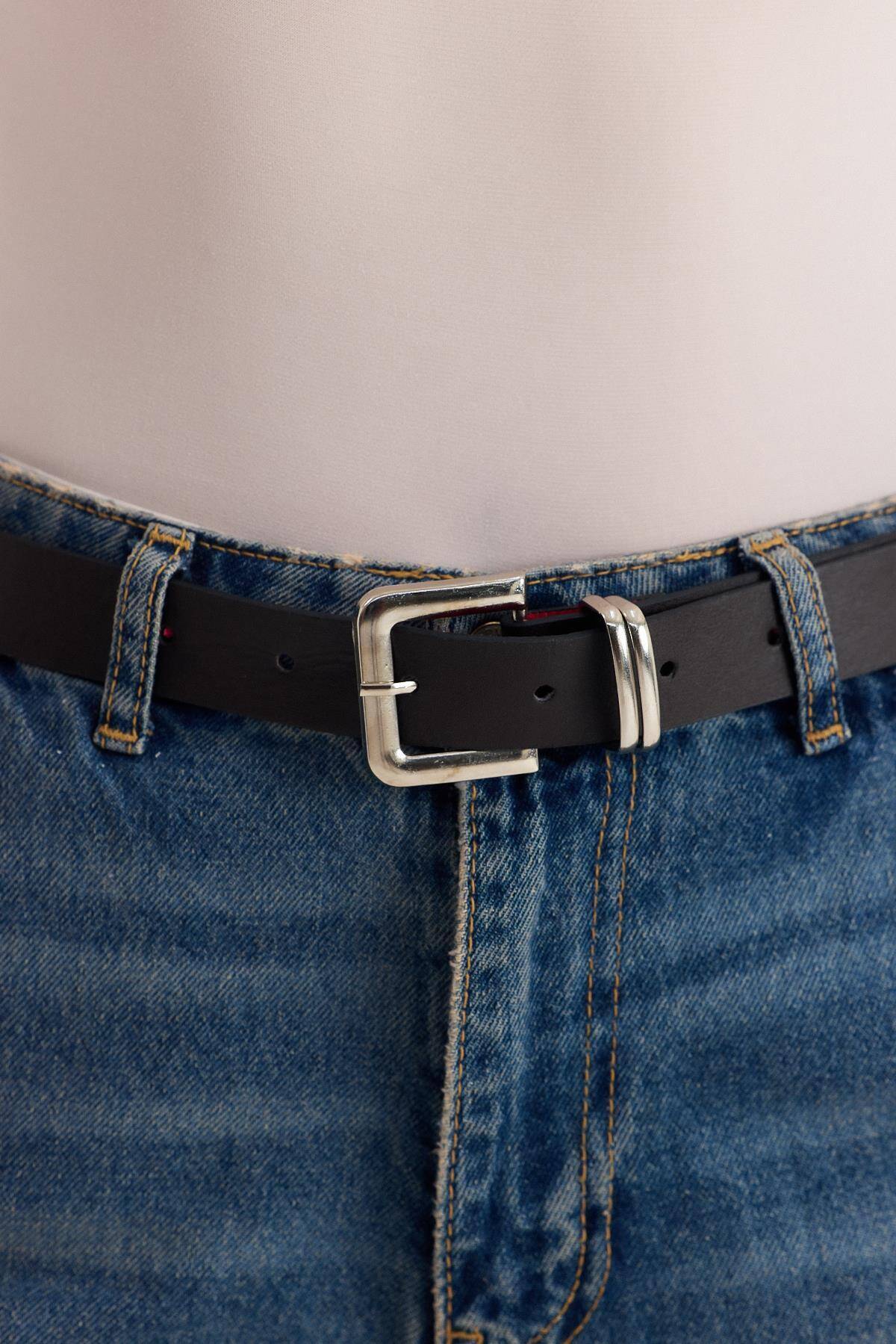 Acı Kahve Gümüş Toka Detay Kemer 417 - Stilay