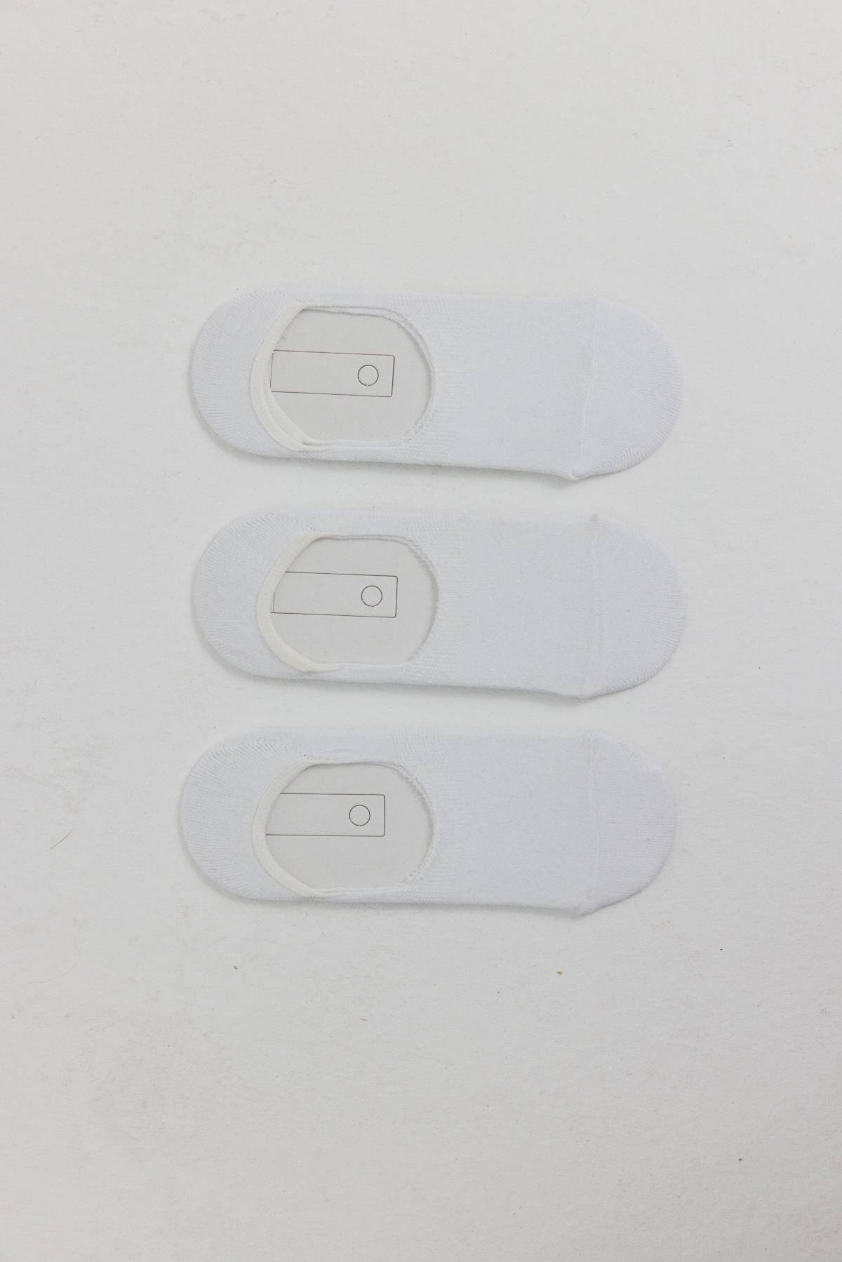 Beyaz 3'lü Babet Çorap 1020 - Stilay