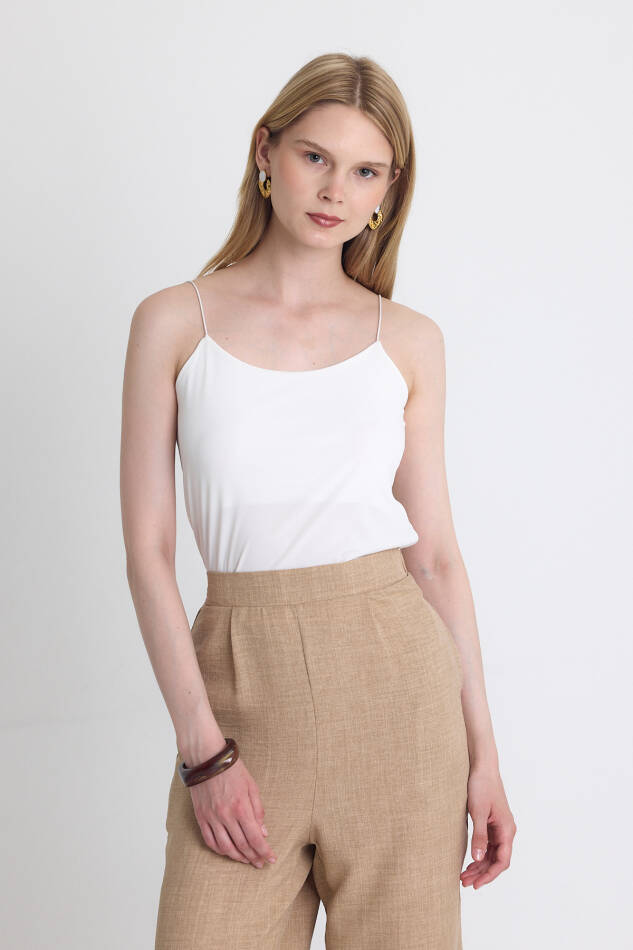 Beyaz Askılı Sandy Atlet Bluz 220 - 6