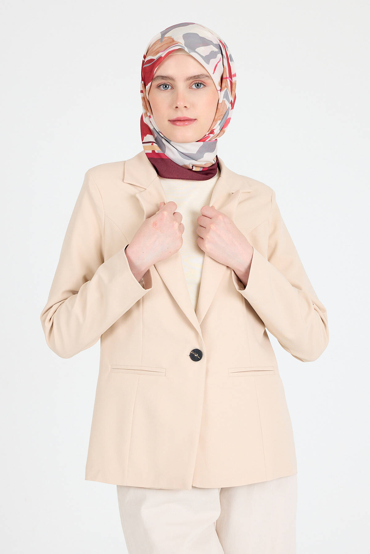 Bordo Yaprak Desen Eşarp 3004 - Stilay