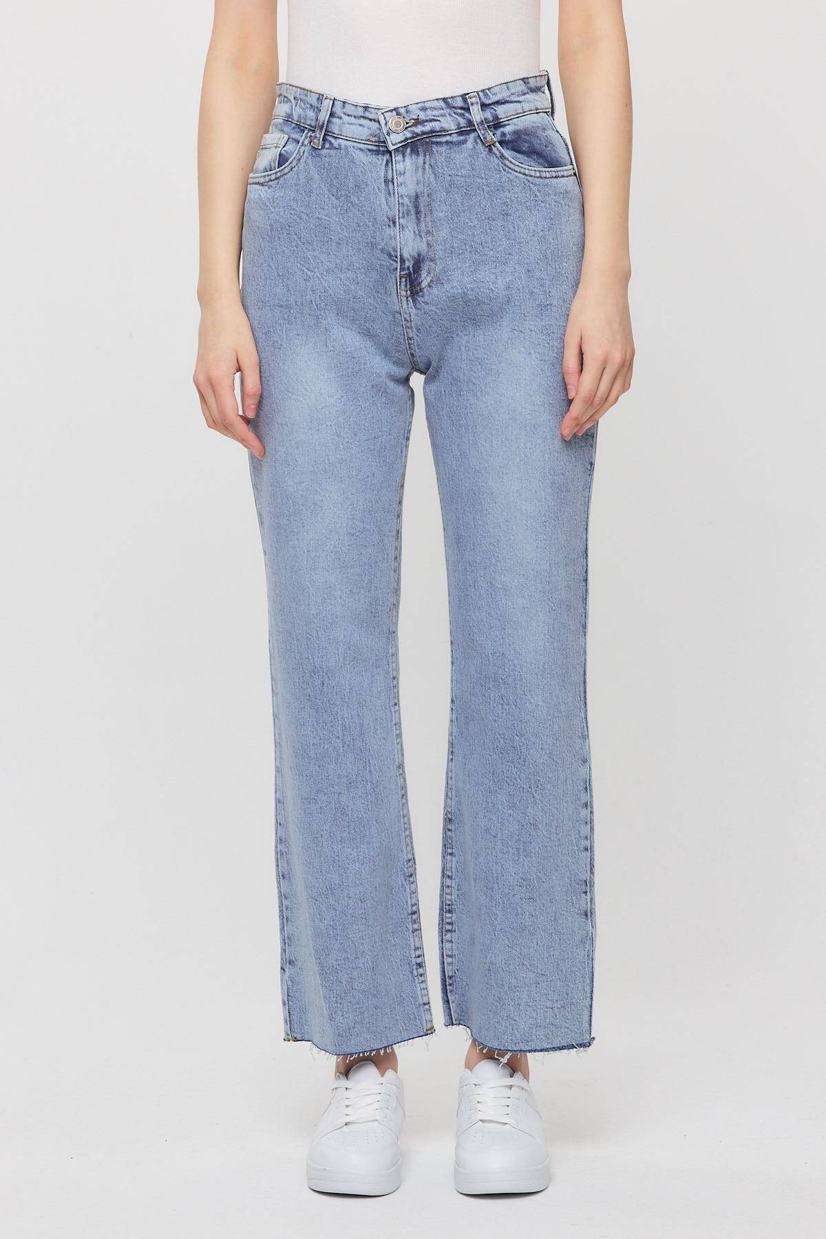 Buzkar 12032 Paçası Kesik Straight Jean - Stilay