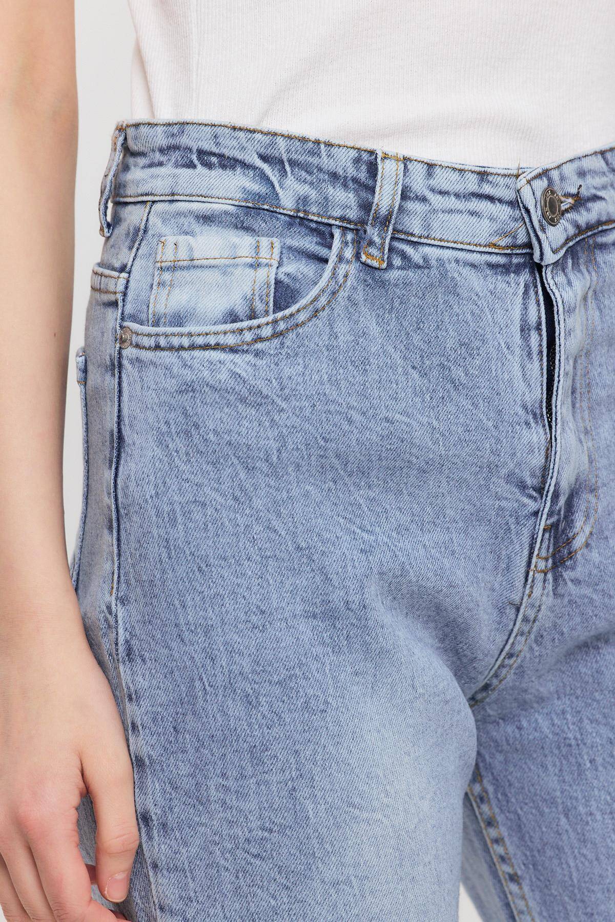 Buzkar 12032 Paçası Kesik Straight Jean - 4