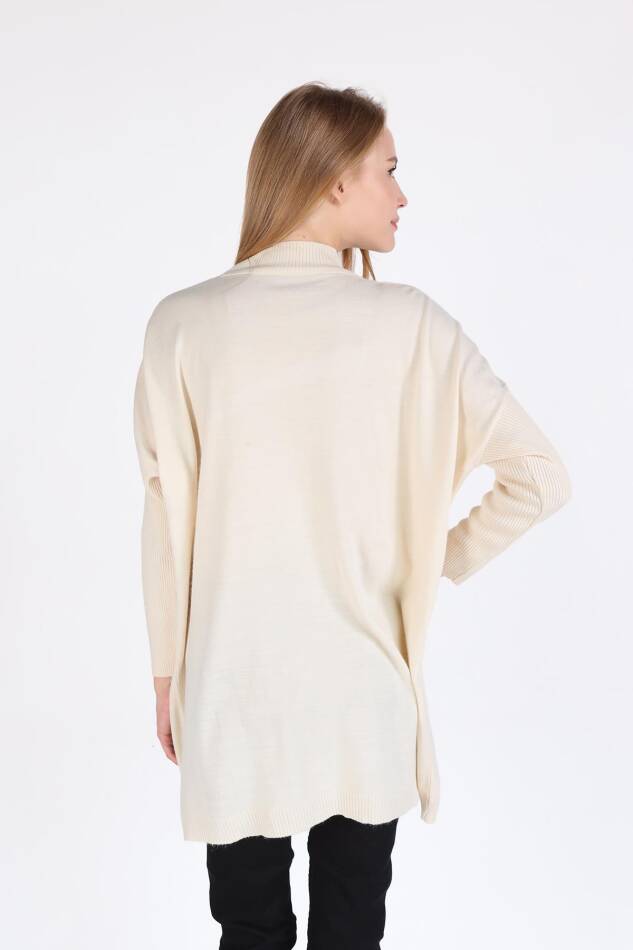 Ekru Balıkçı Yaka Triko Tunik 5315 - 5
