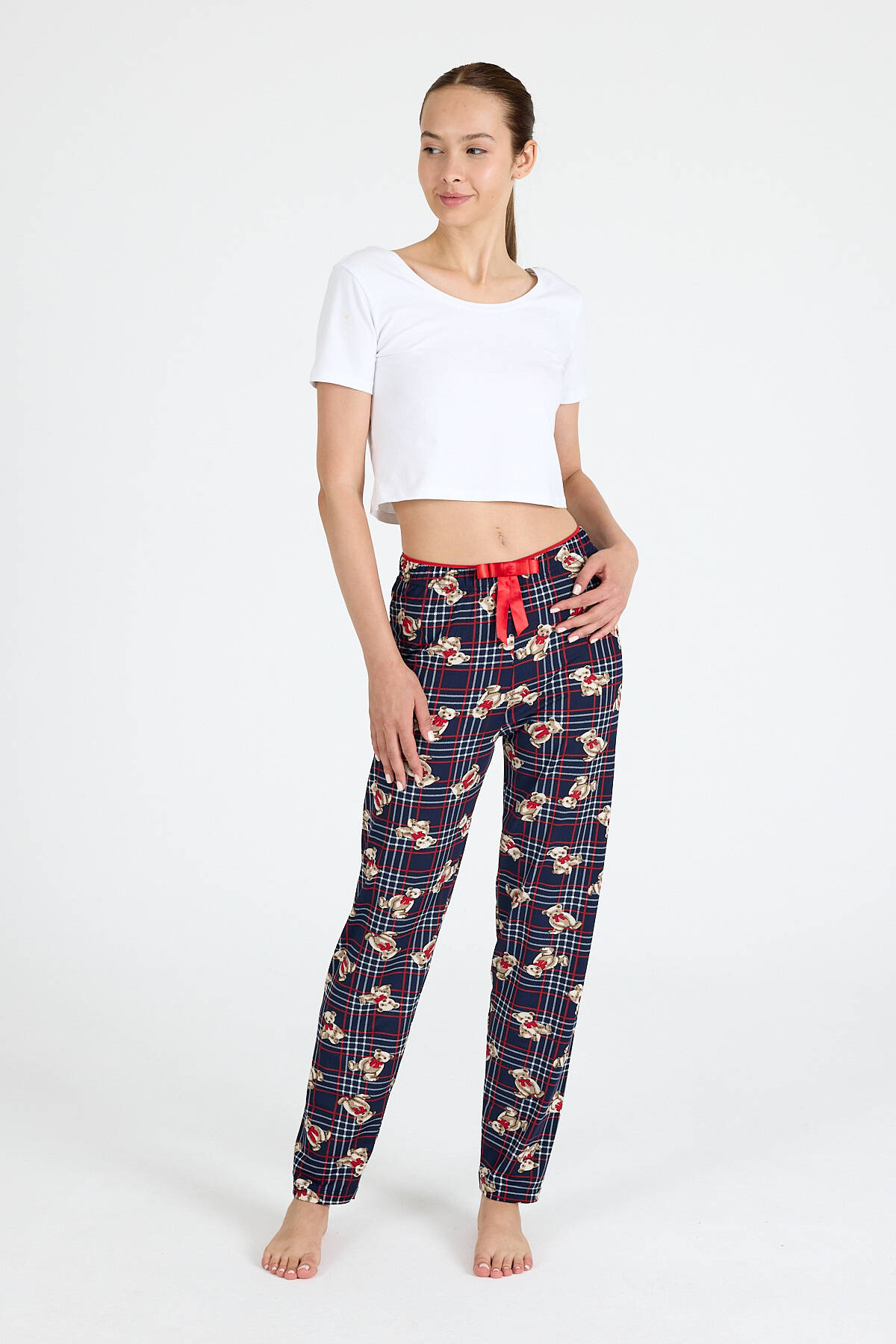 Laci Ayıcık Desenli Örme Pijama Altı 4519 - 6