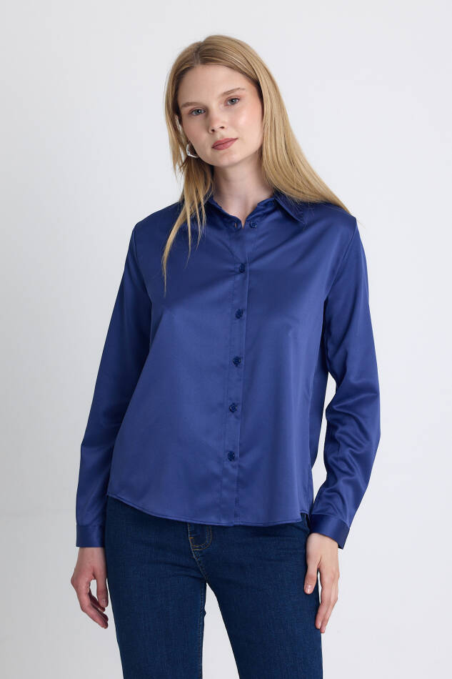 Laci Klasik Kesim Saten Gömlek 4105A - 1