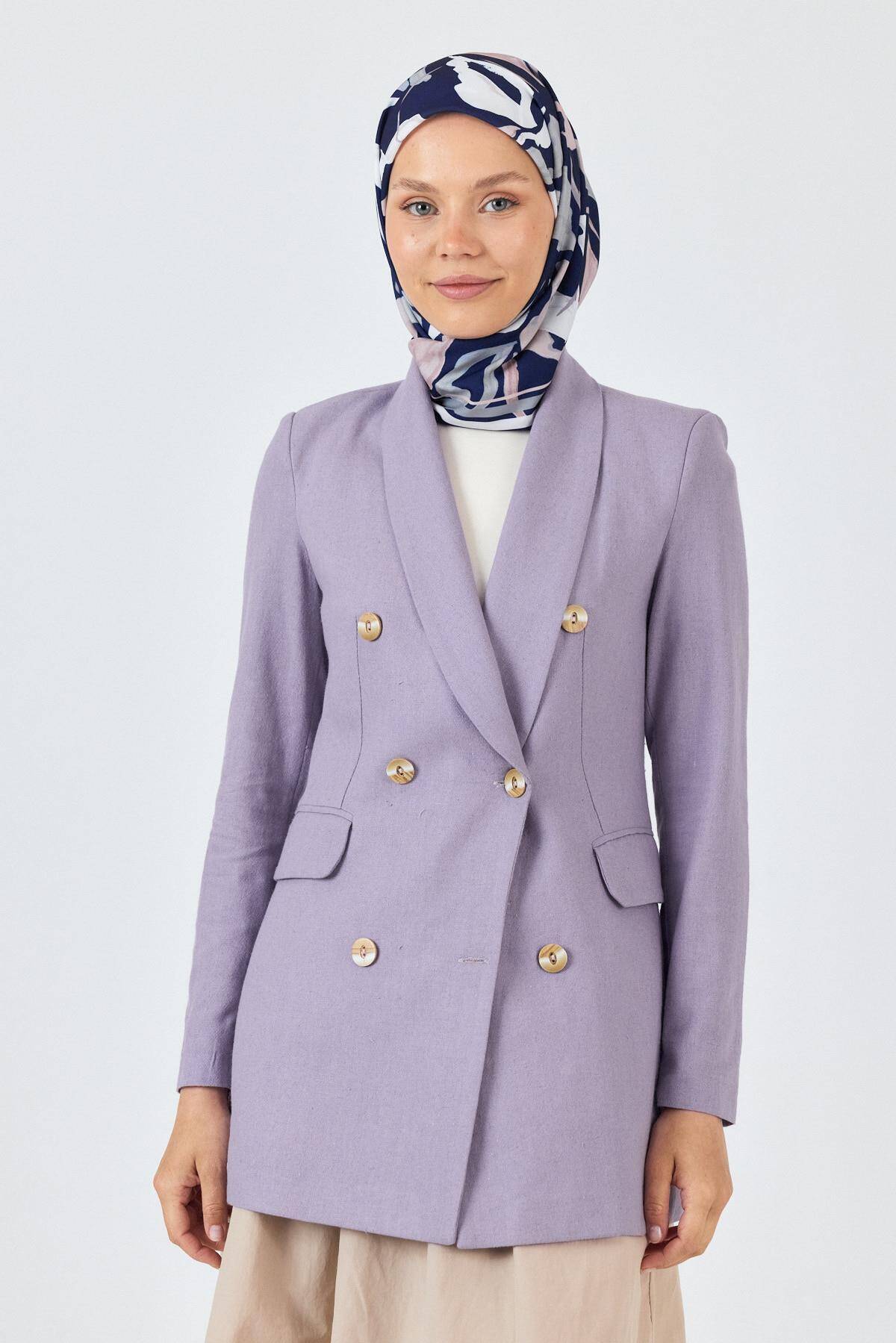Laci Yaprak Desenli Eşarp 3004 - 2