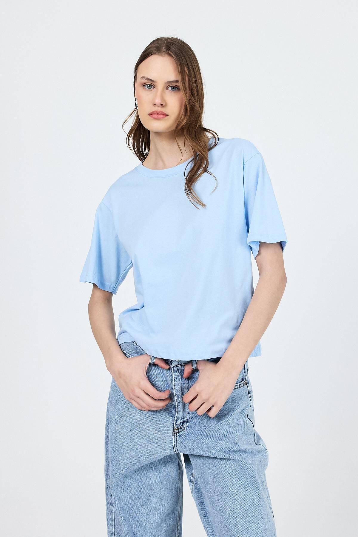 Mavi Bisiklet Yaka %100 Pamuk Relaxed Fit Tişört 2142M - 1