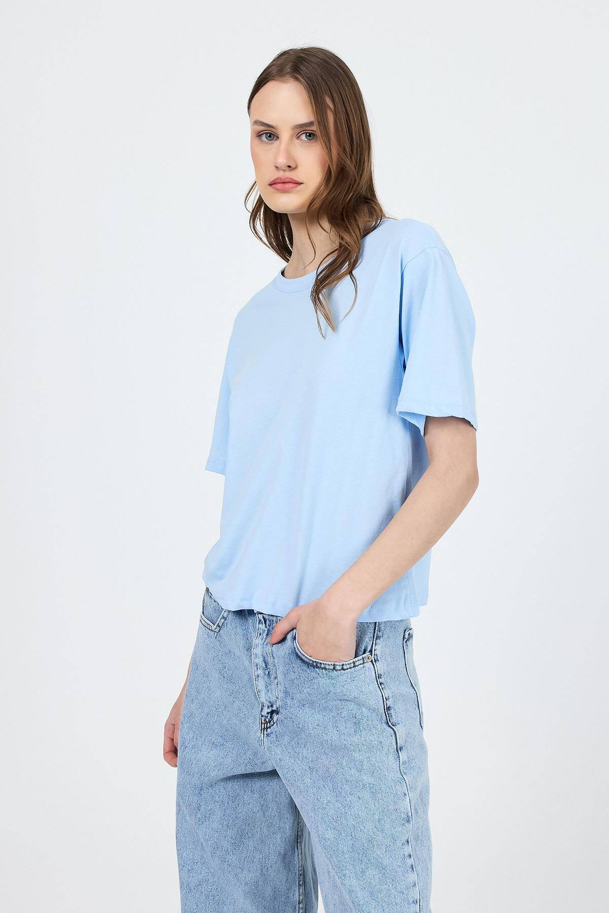 Mavi Bisiklet Yaka %100 Pamuk Relaxed Fit Tişört 2142M - 6