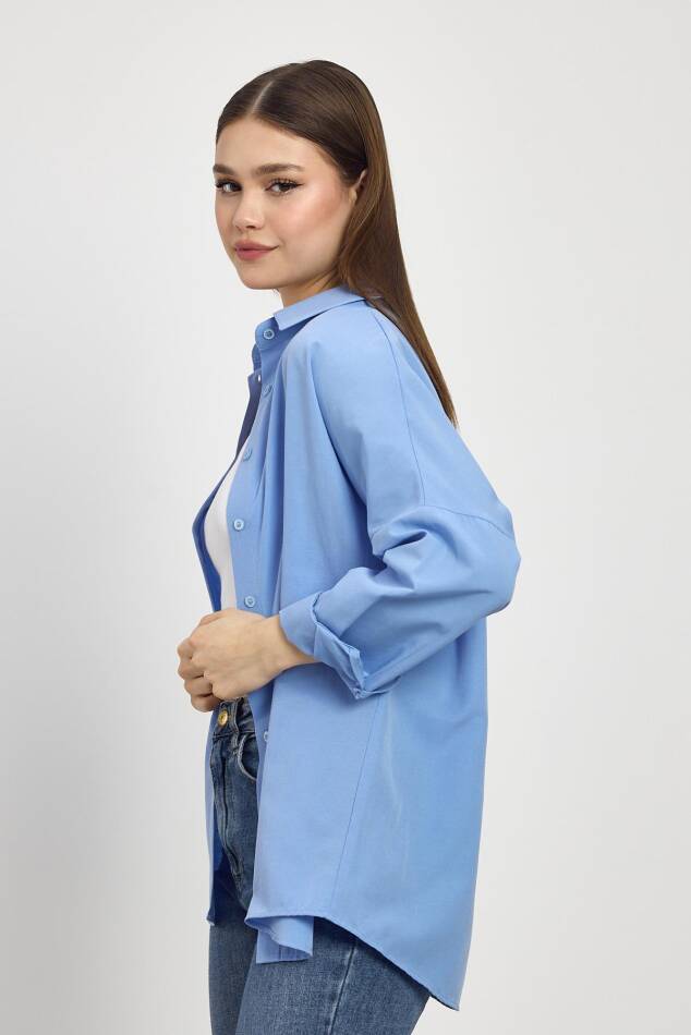 Mavi Relaxed Fit Rahat Kesim Basic Gömlek - 6621A - 6