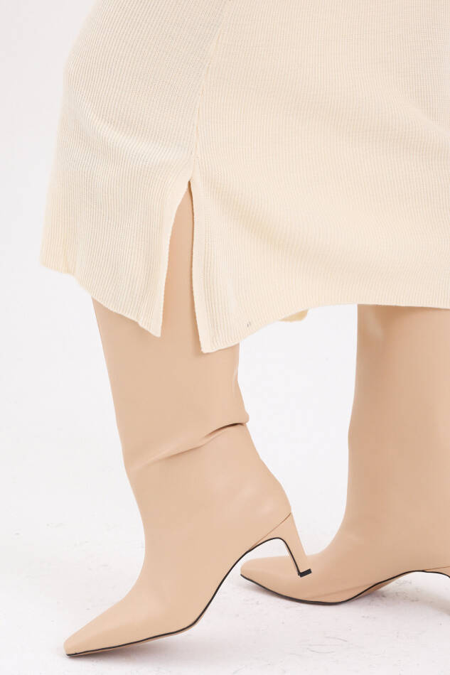 Natural Sıfır Kol Triko Midi Elbise 2232 - 6