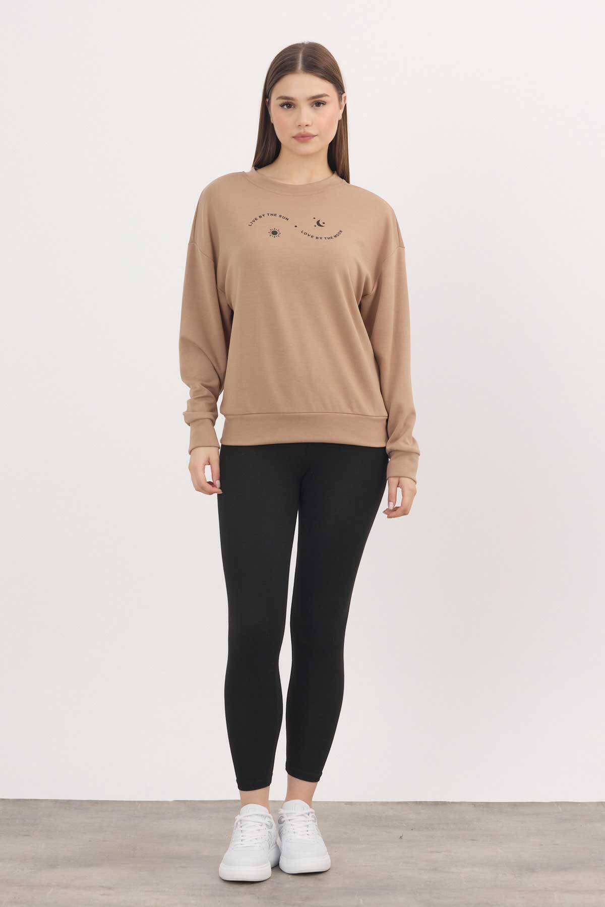 Rays 4003 Baskılı Sweat Camel - Stilay