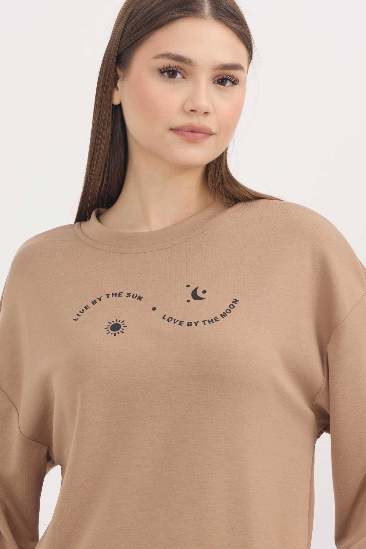 Rays 4003 Baskılı Sweat Camel - 4