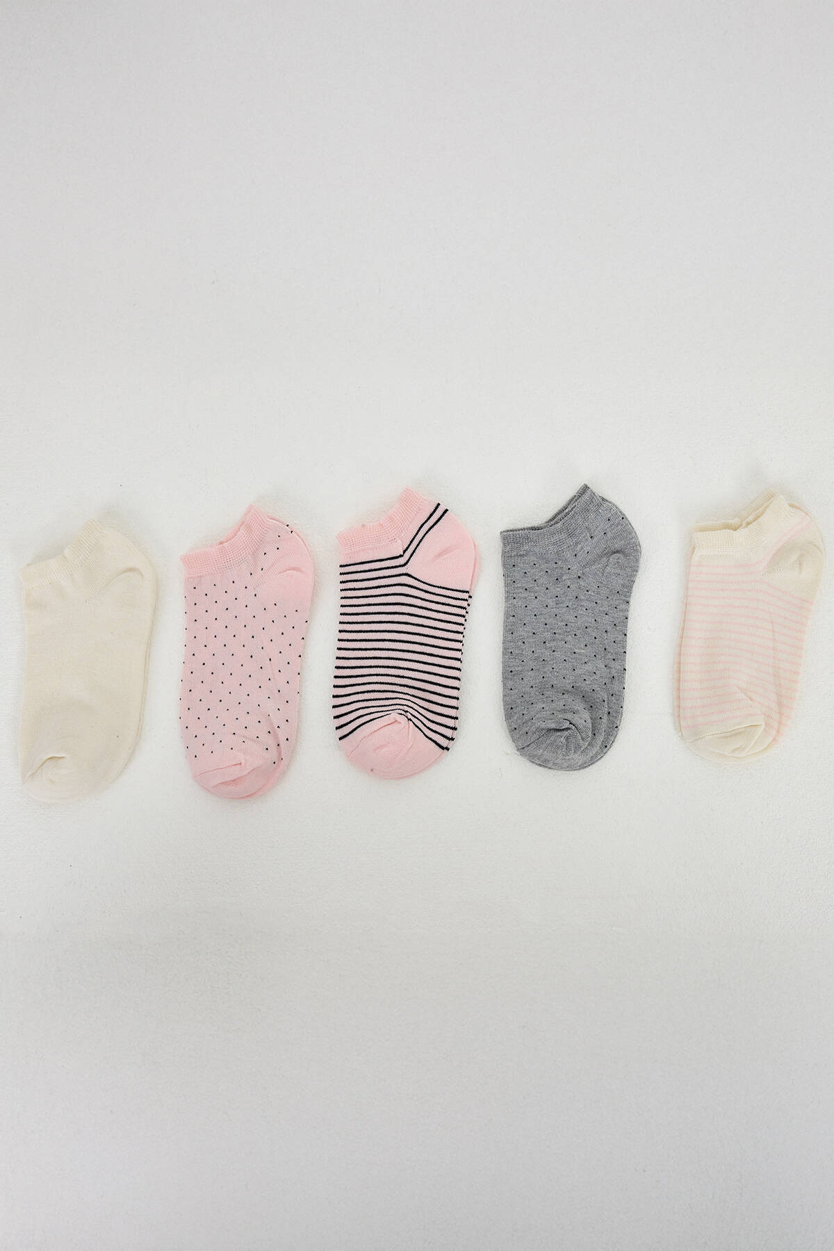 Renkli 5'li Desenli Örme Çorap 1210 - Stilay