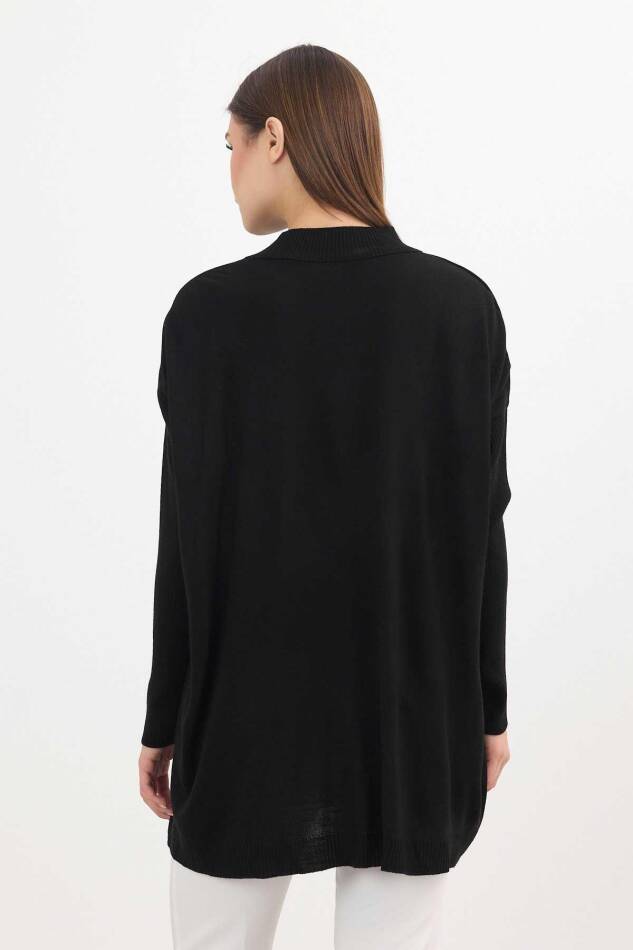 Siyah Balıkçı Yaka Triko Tunik 5315 - 5