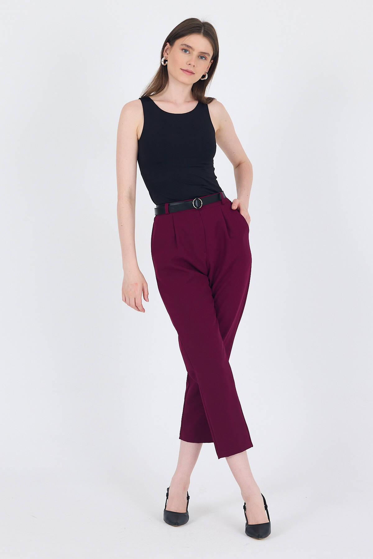 Siyah Halter Yaka Vücuda Oturan Alttan Çıtçıtlı Body 9198M - 3