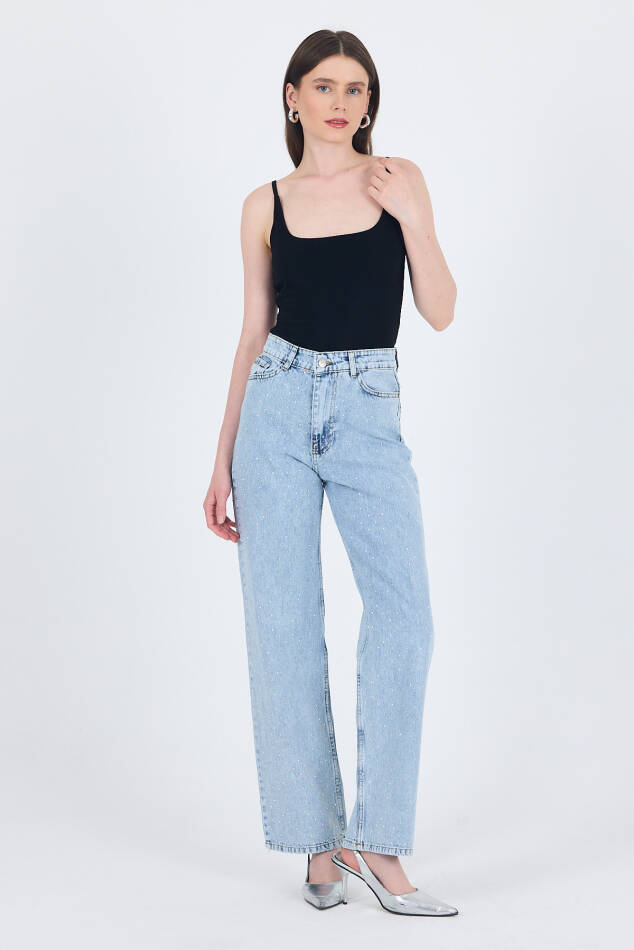 Siyah İnce Askılı Çıtçıtlı Bodysuit 13255 - 3
