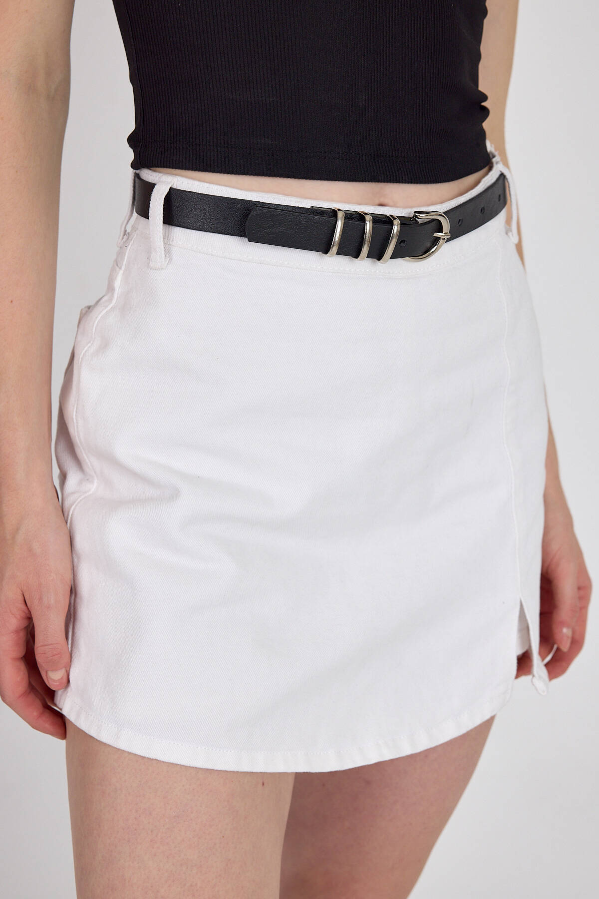 Siyah Tokalı Halka Detaylı Kemer 424 - Stilay