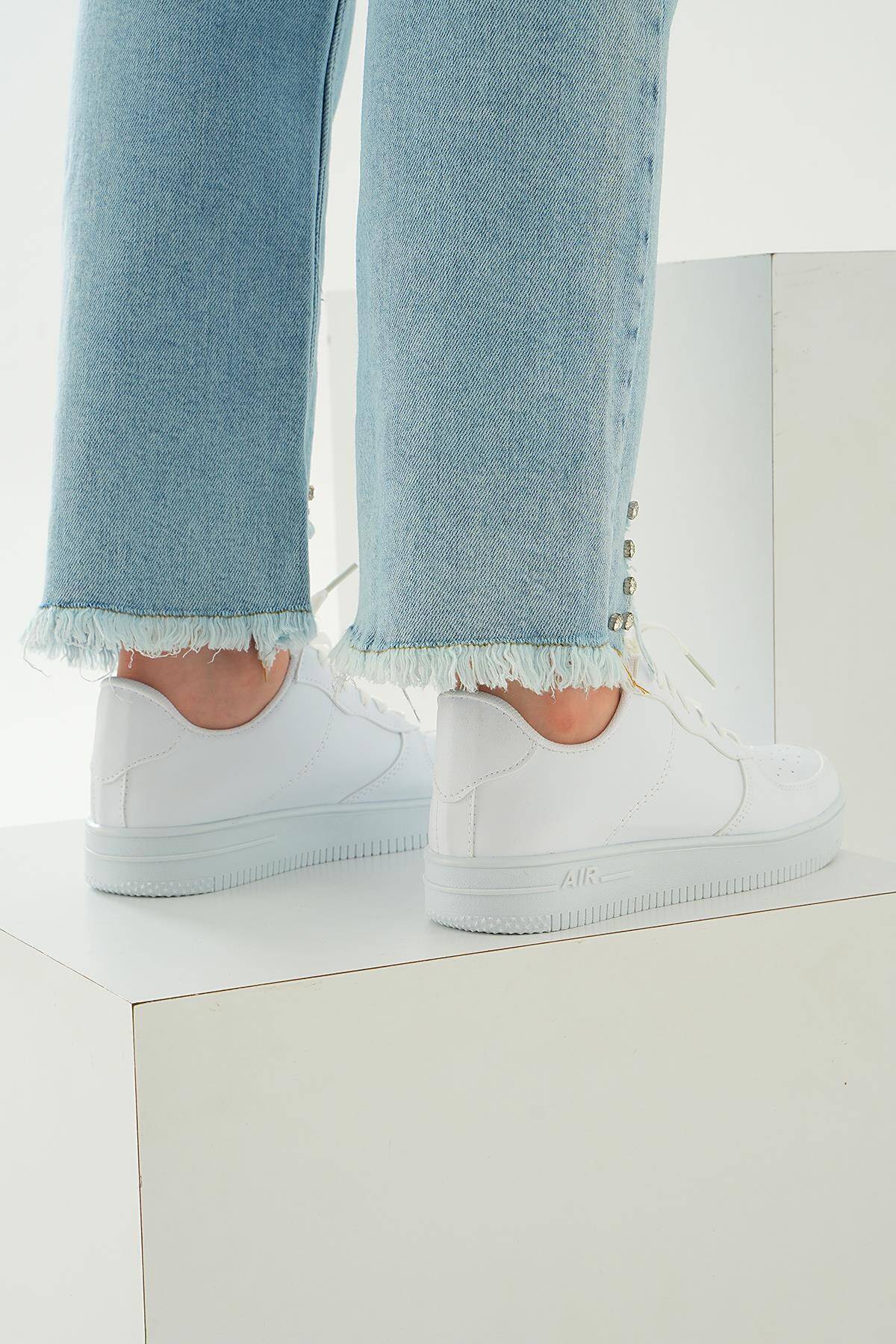 Spor Ayakkabı - 7028 Beyaz - 6