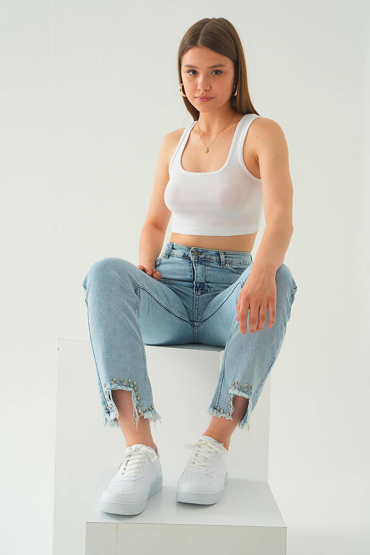 Spor Ayakkabı - 7028 Beyaz - 8