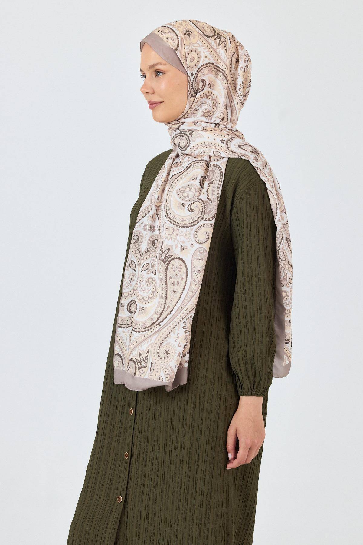 Vizon Retro Desenli Şal 4004 