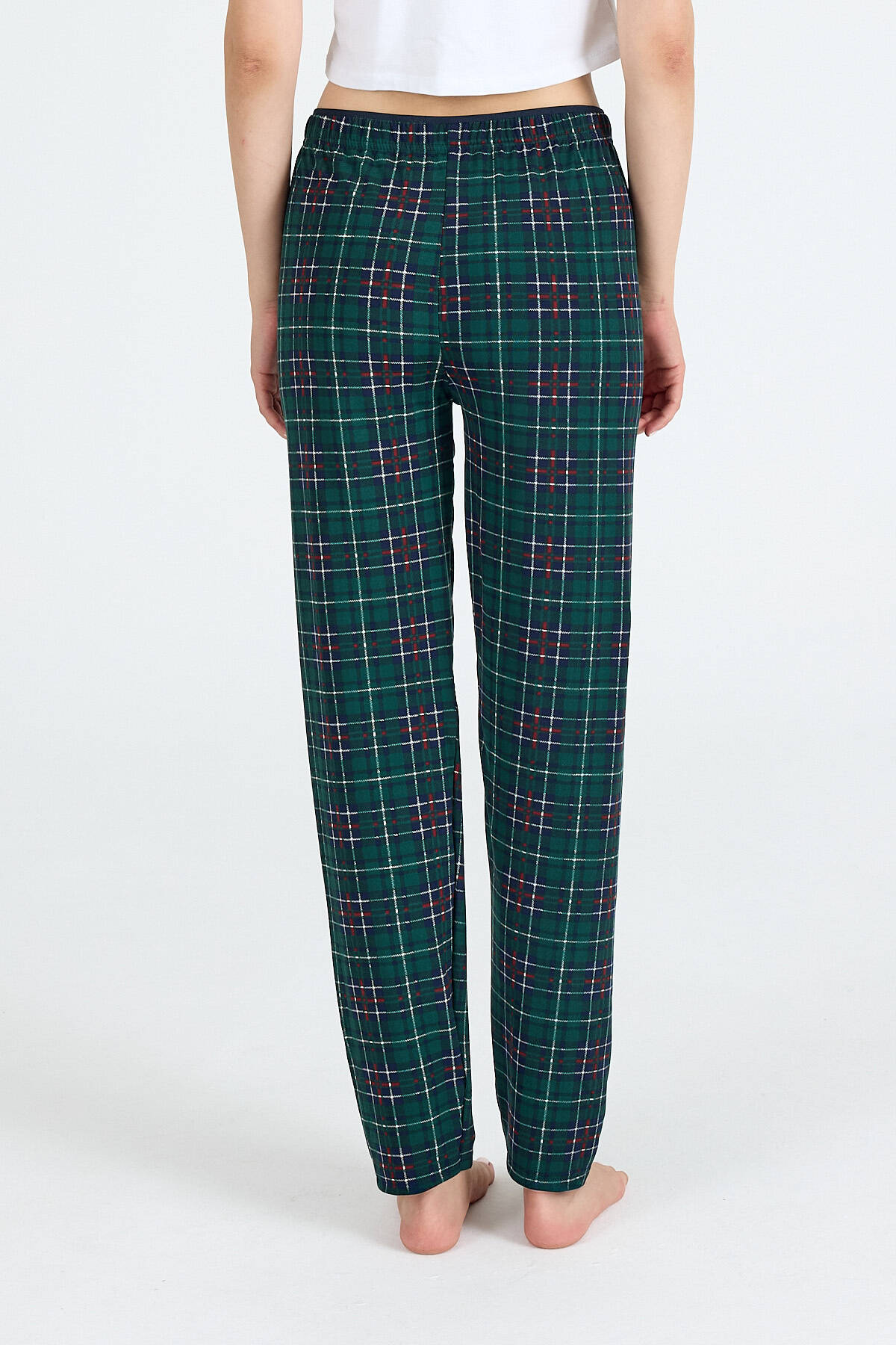 Zümrüt Ekose Desenli Pijama Altı 4518 - 5